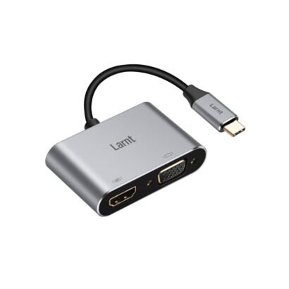 USB C to HDMI VGA Adapter 4K Video Splitter