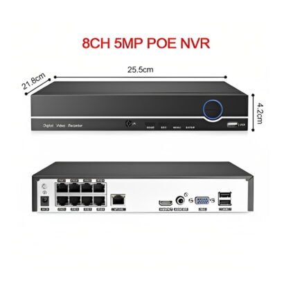 8CH H.265 POE NVR For IP Camera System