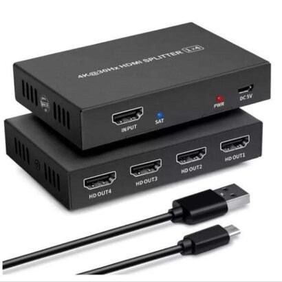 HDMI 4 Way Splitter Metal shell HDMI Splitter 1x4 Ultra HD 1 Input 4 Output 4K x 2K HDMI Video Splitter