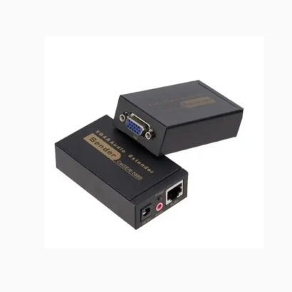 Extender Converter With Loop 100 Meter 328ft VGA Video Audio Extender Over Single RJ45 CAT5e/6 1080P Extension
