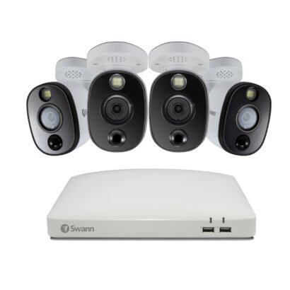 Swann DVR4-5680W 4K White/1TB/4x PRO-4KWLB Sensor WL Cameras